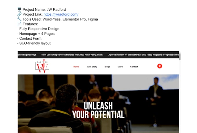 develop wordpress website with elementor